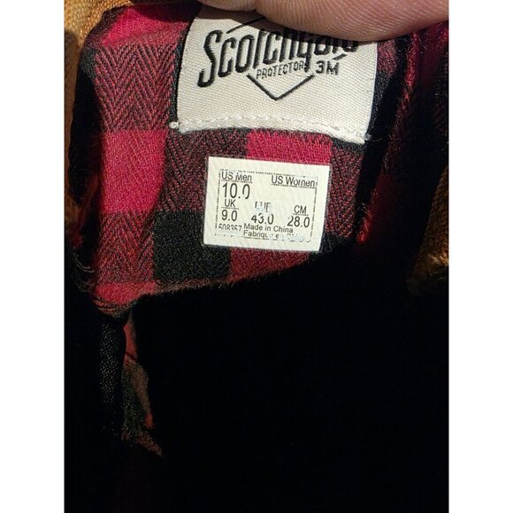 Vans SK8-Hi MTE Sneaker Boots Brown Suede Red Plaid Flannel Lined Size 10 Men - Picture 9 of 9